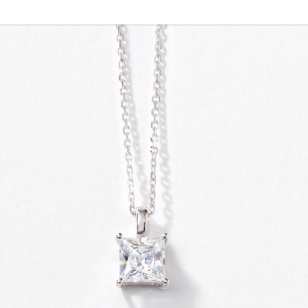 Dainty Necklace 
 cubic zirconia Swarovski sterling silver Touchstone Crystal